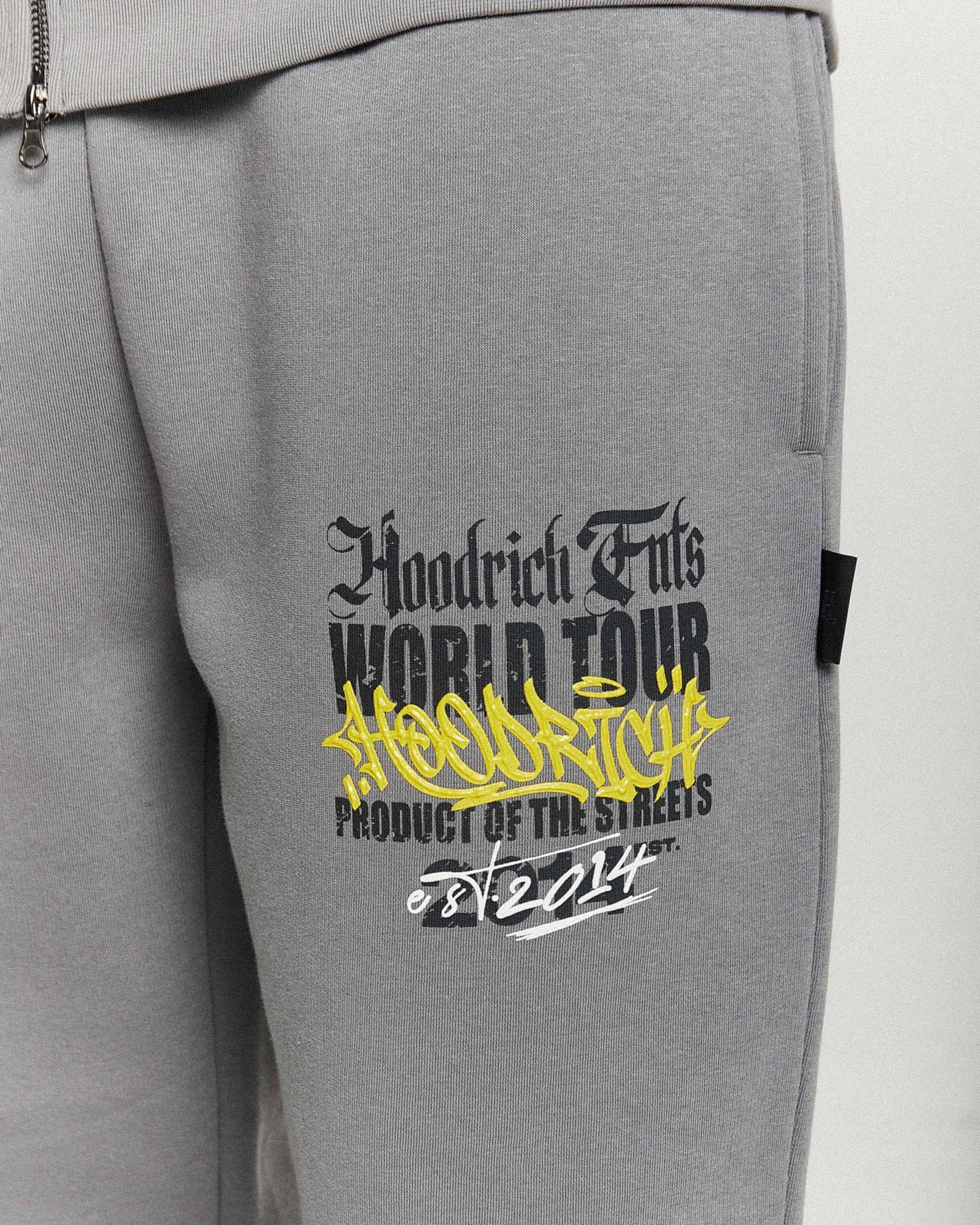 Stamp Tour Oversized Joggers - Grey/Black/Yellow