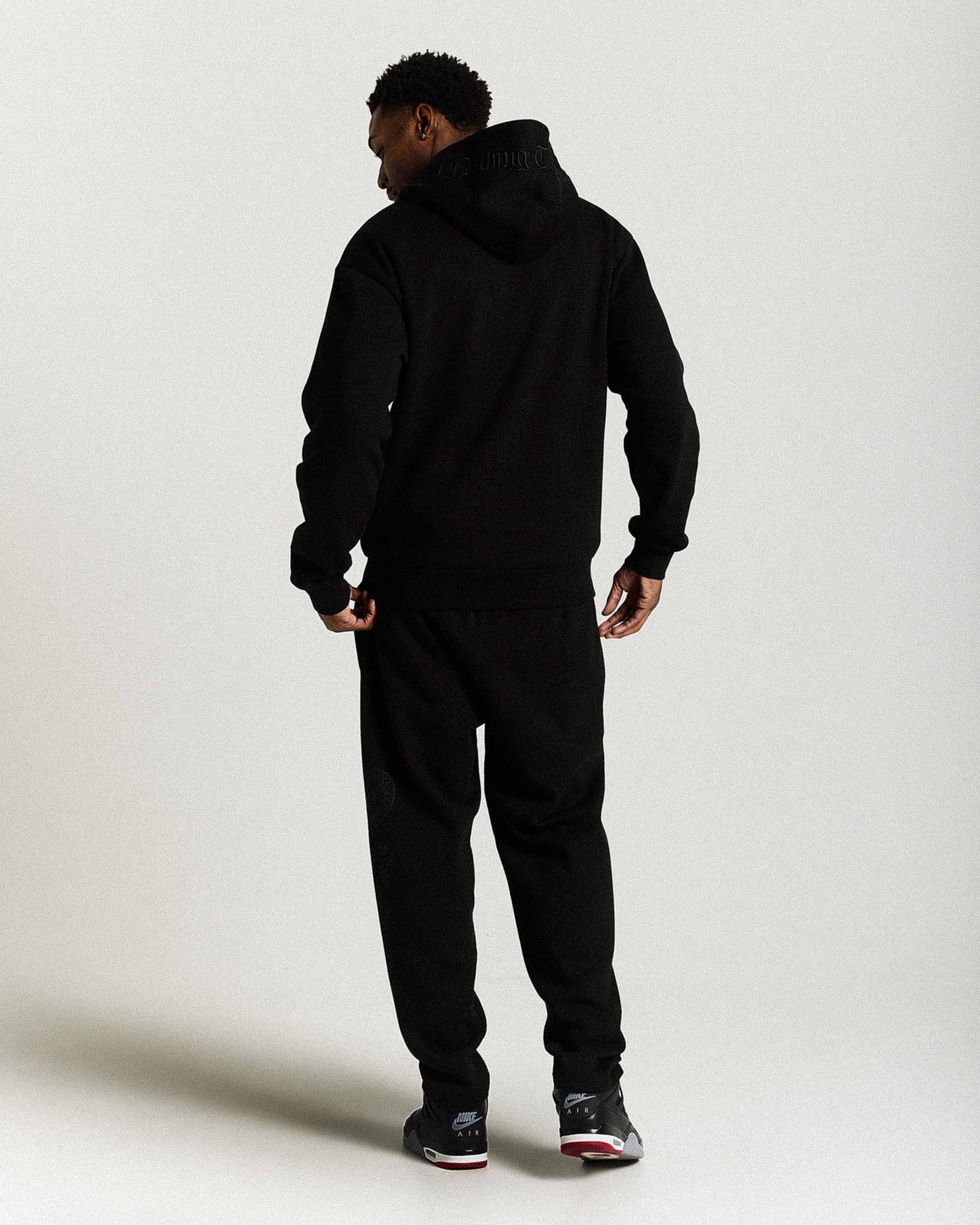 Inkline Oversized Zip Hoodie - Black