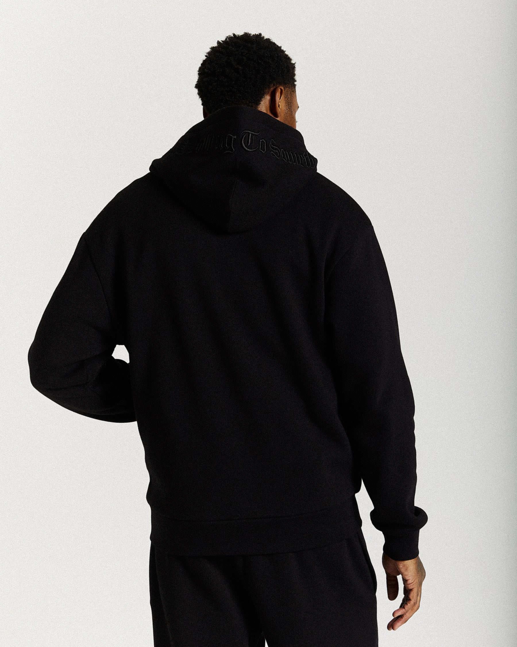 Inkline Oversized Zip Hoodie - Black