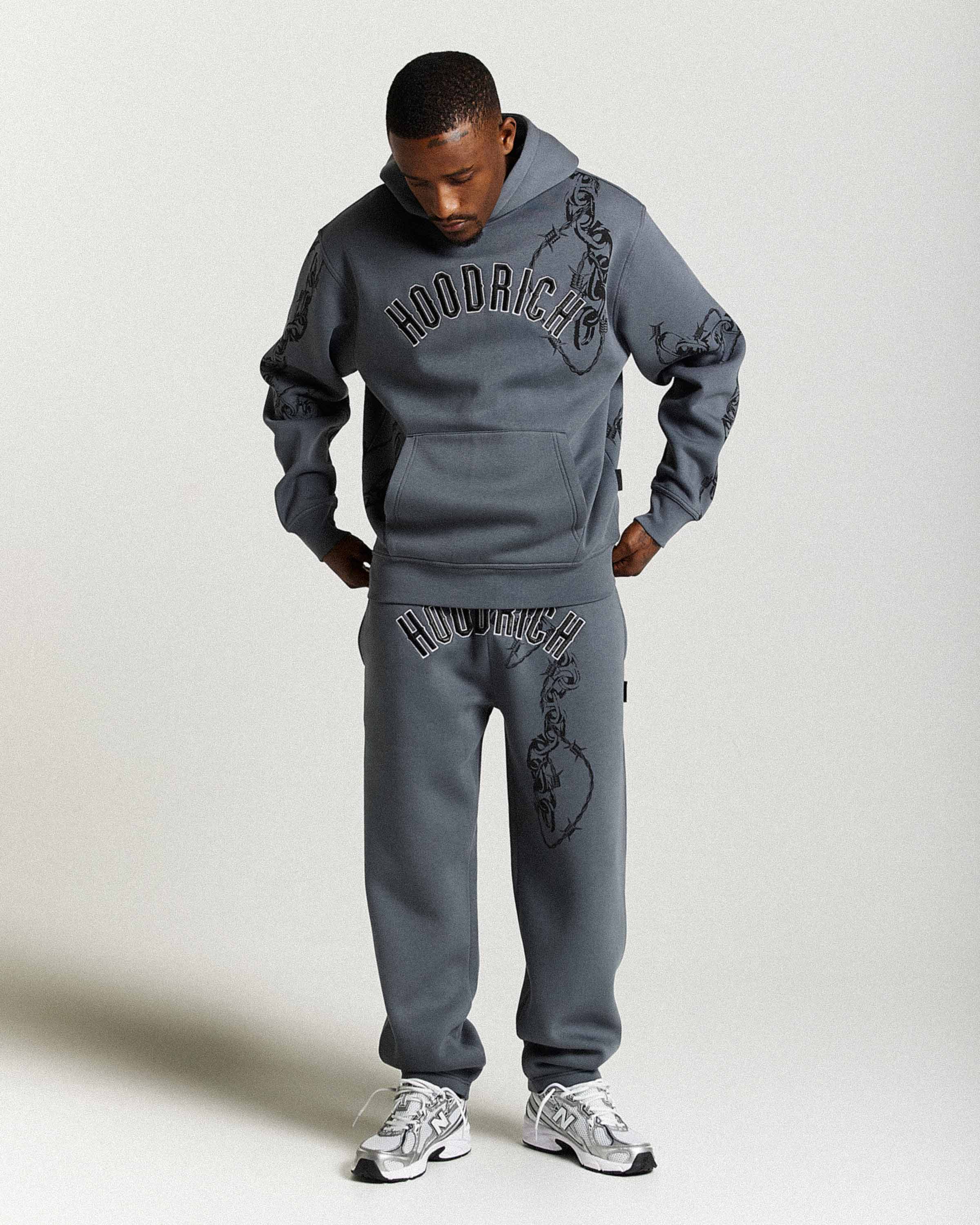 Guepard Oversized Hoodie - Grey/Black/White