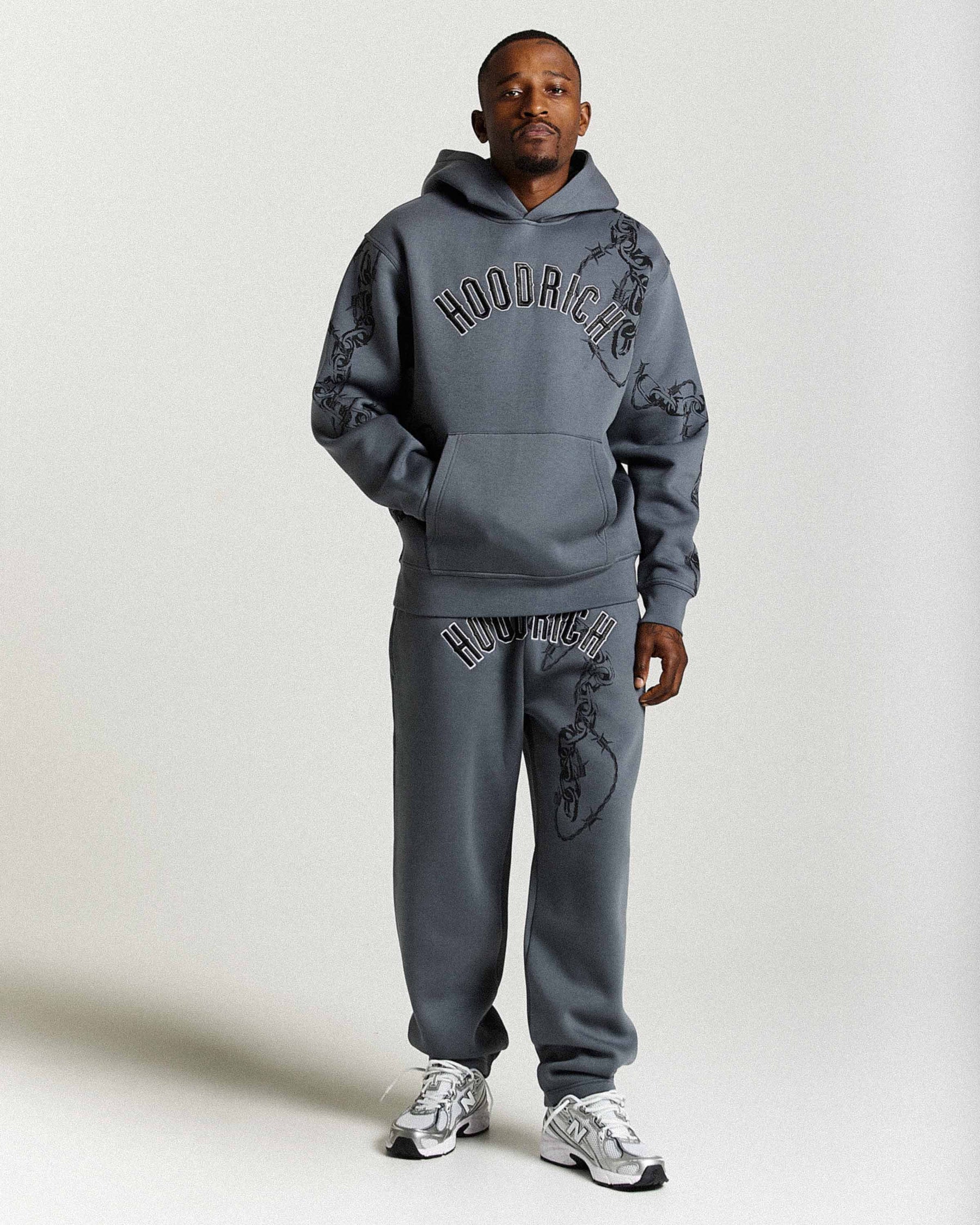 Guepard Oversized Hoodie - Grey/Black/White