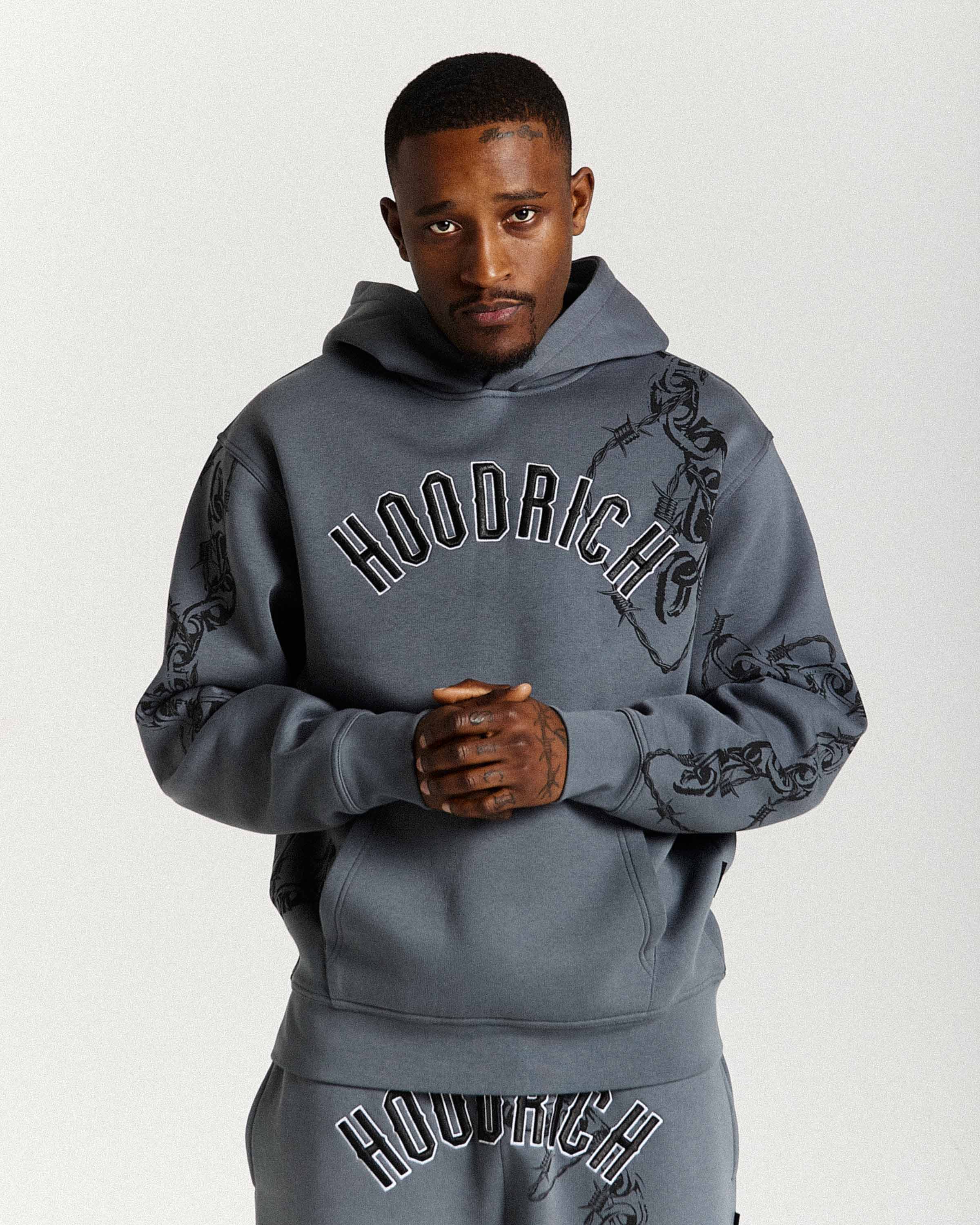 Guepard Oversized Hoodie - Grey/Black/White