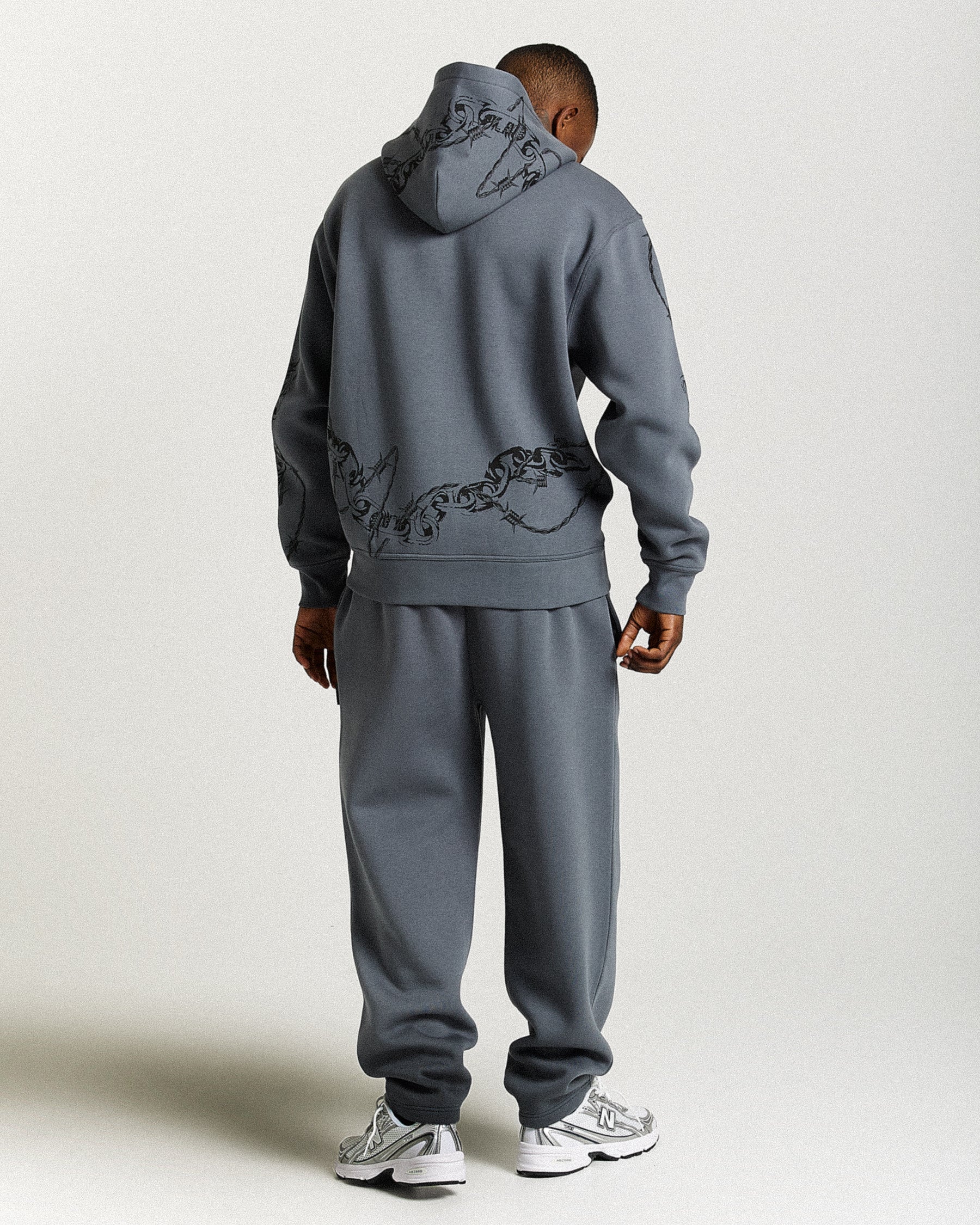 Guepard Oversized Hoodie - Grey/Black/White