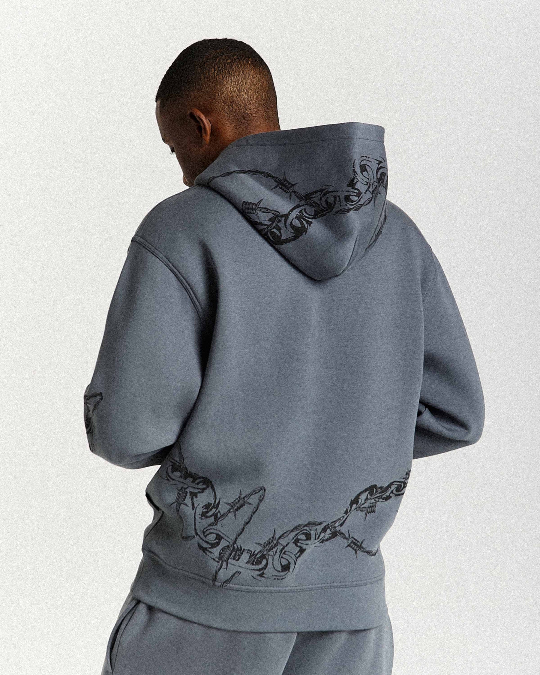 Guepard Oversized Hoodie - Grey/Black/White