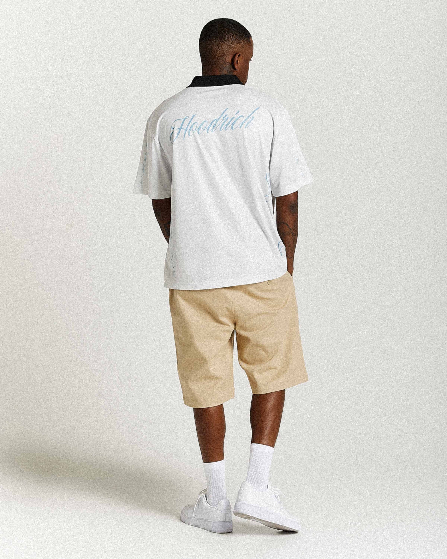 Rito Woven Shorts - Khaki/White