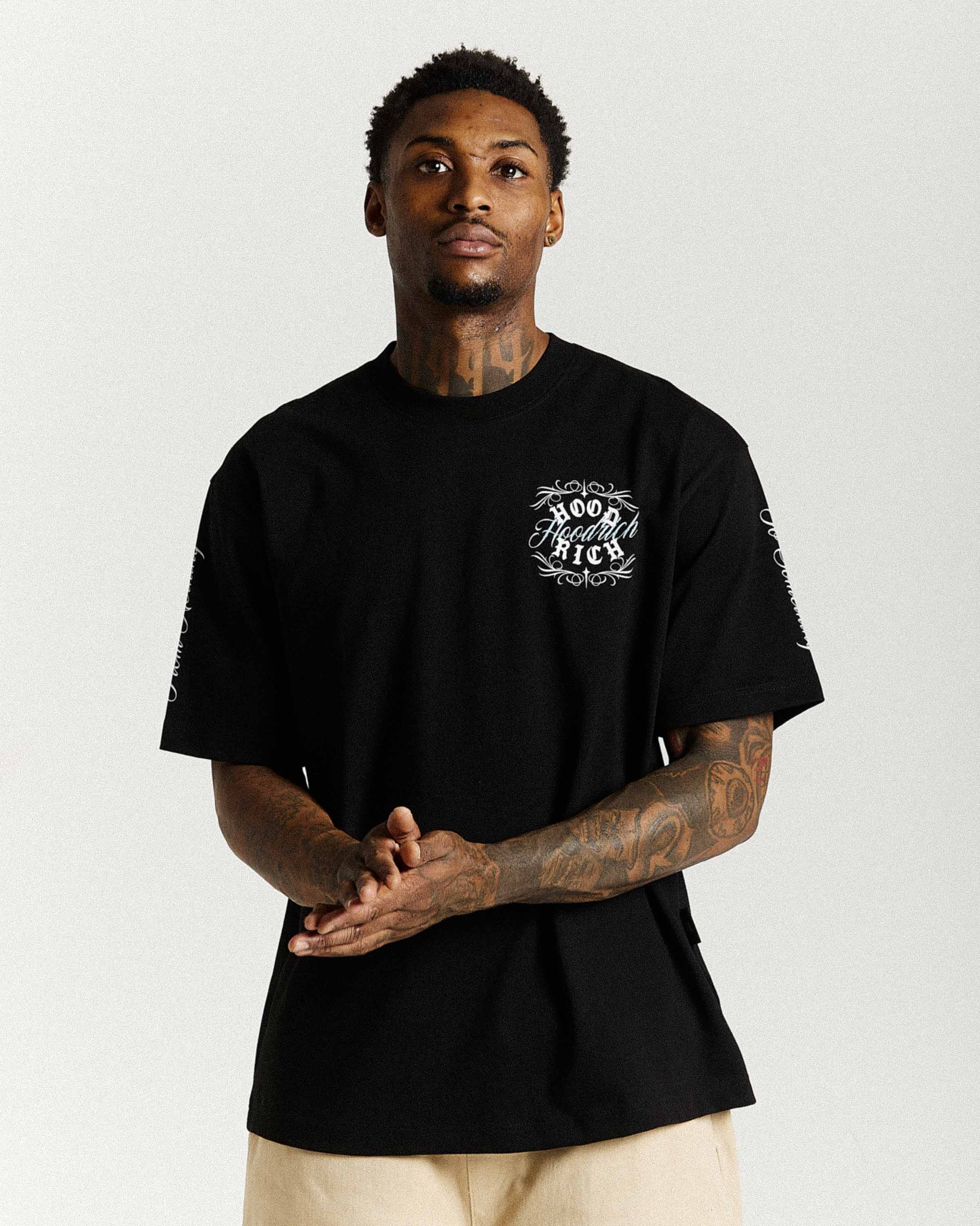 Rito Oversized T-Shirt - Black/White/Blue