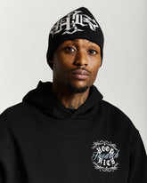 Virtux Skull Knit Beanie - Black/Grey