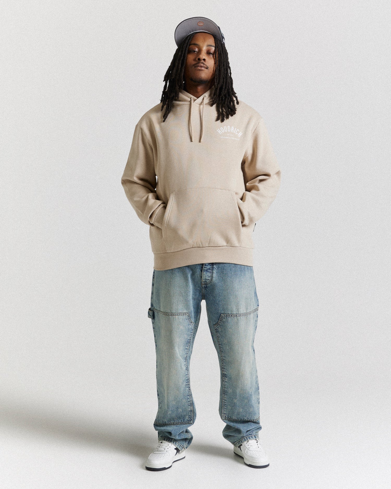 Volcano Hoodie - Beige/White