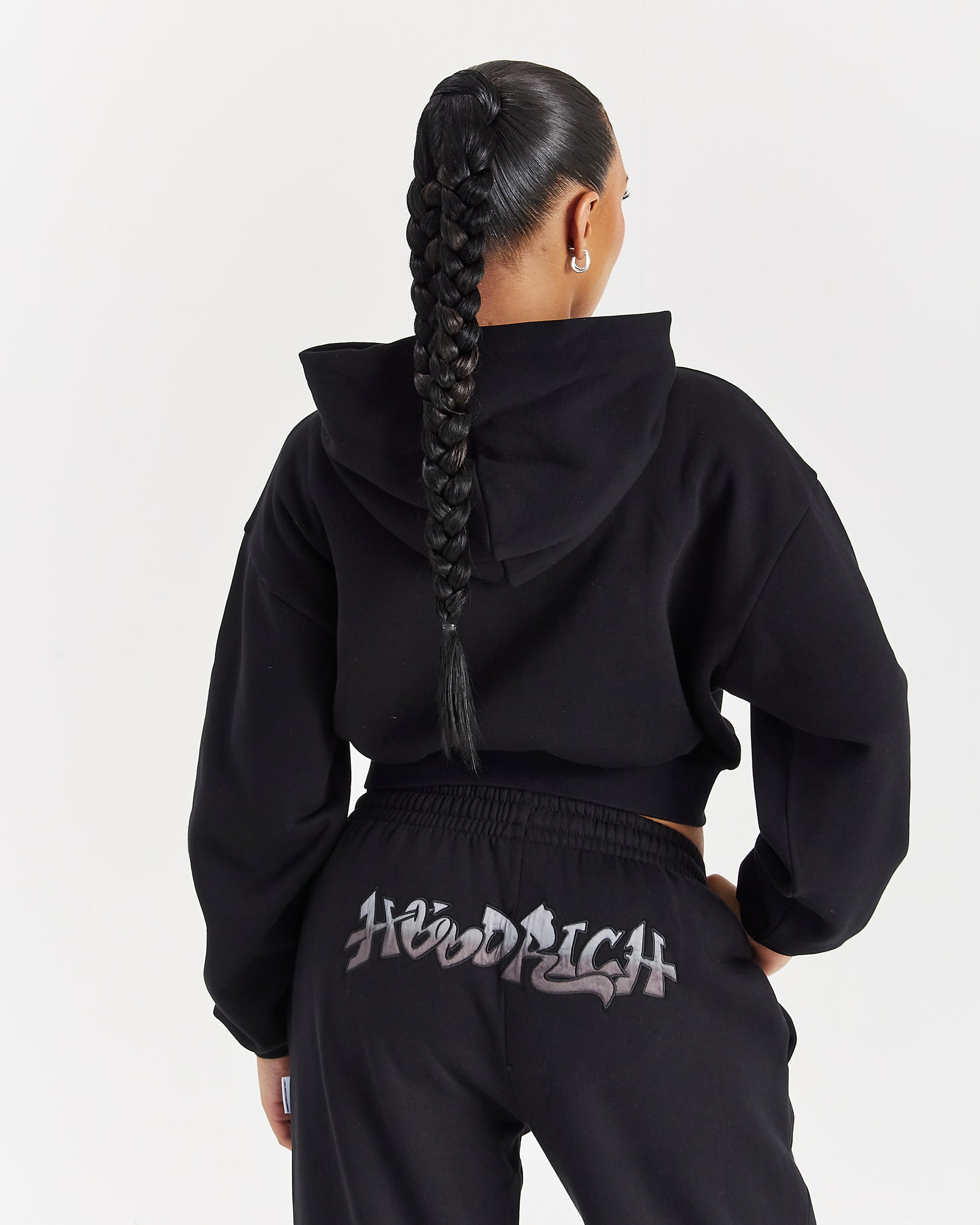 Lucky Boxy Hoodie - Black/Grey