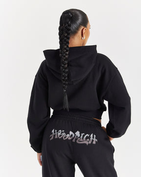 Lucky Boxy Hoodie - Black/Grey