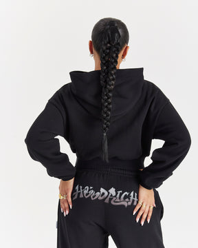 Lucky Boxy Hoodie - Black/Grey