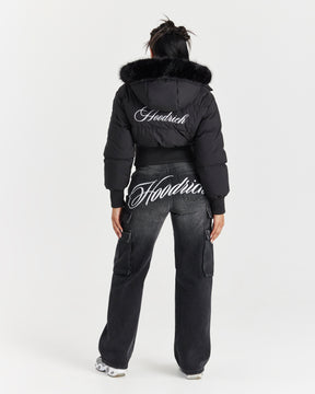 Forsyth Puffer Jacket - Black/Fur