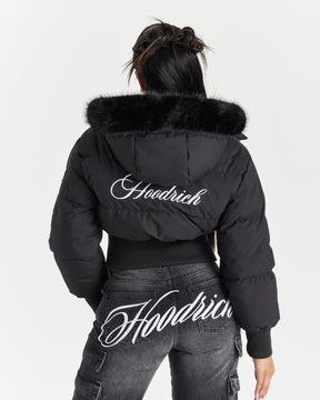 Forsyth Puffer Jacket - Black/Fur