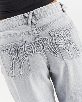 Spark Wide Leg Jeans - Light Grey Wash