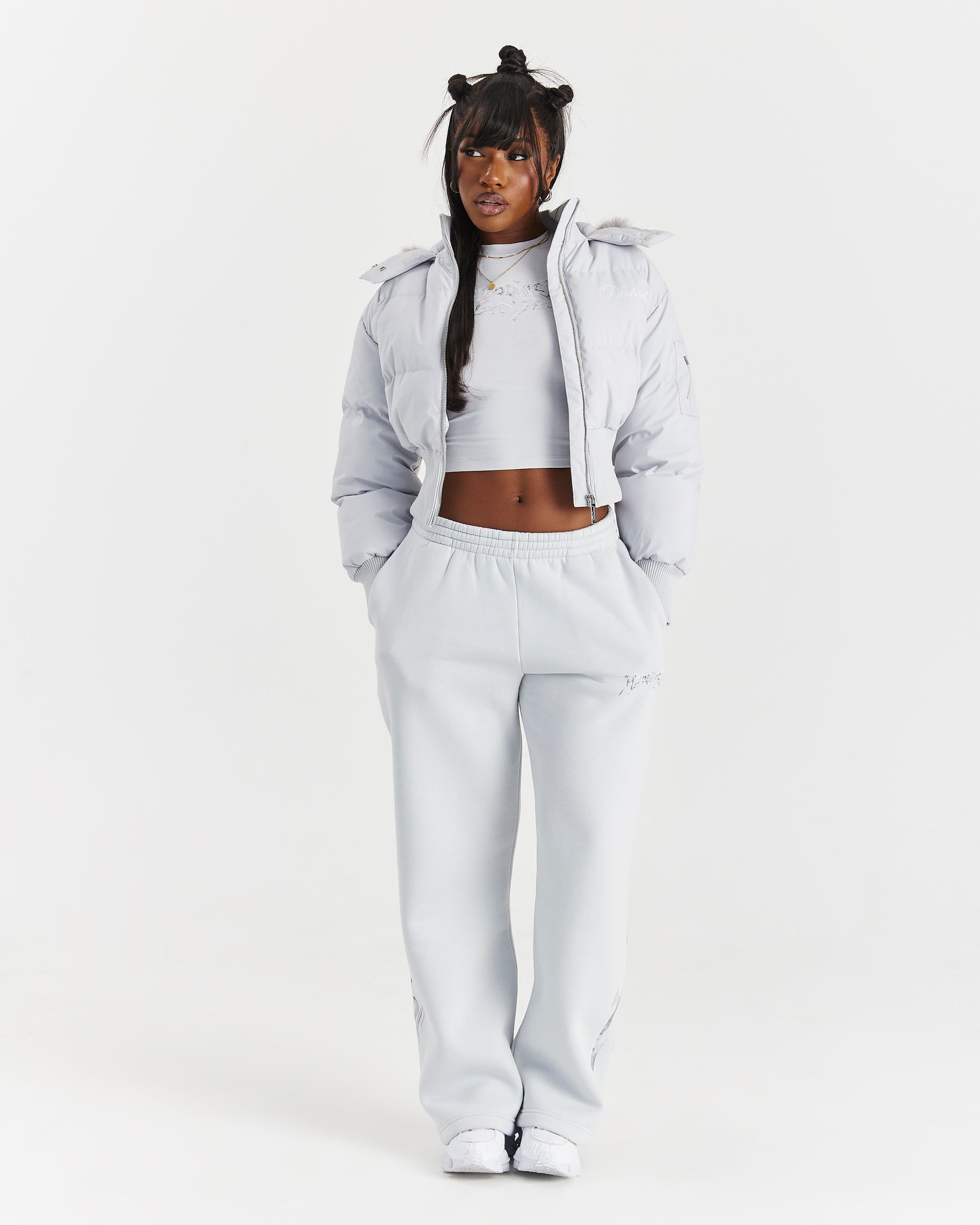 Forsyth Puffer Jacket - Grey/Fur