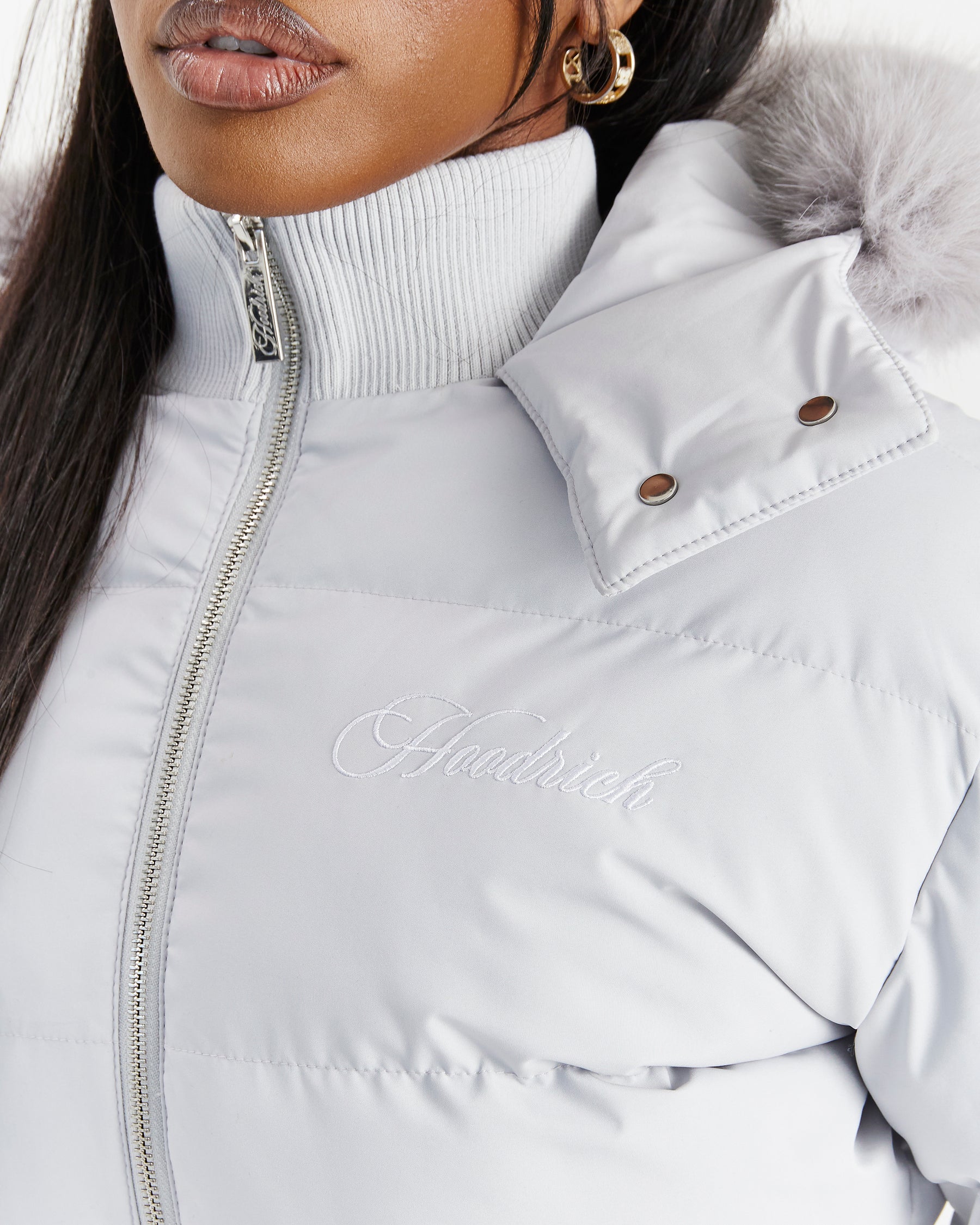 Forsyth Puffer Jacket - Grey/Fur