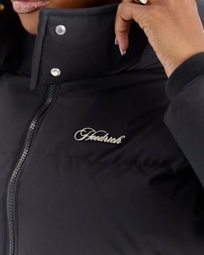 Script Hugo Cropped Puffer - Black/Silver