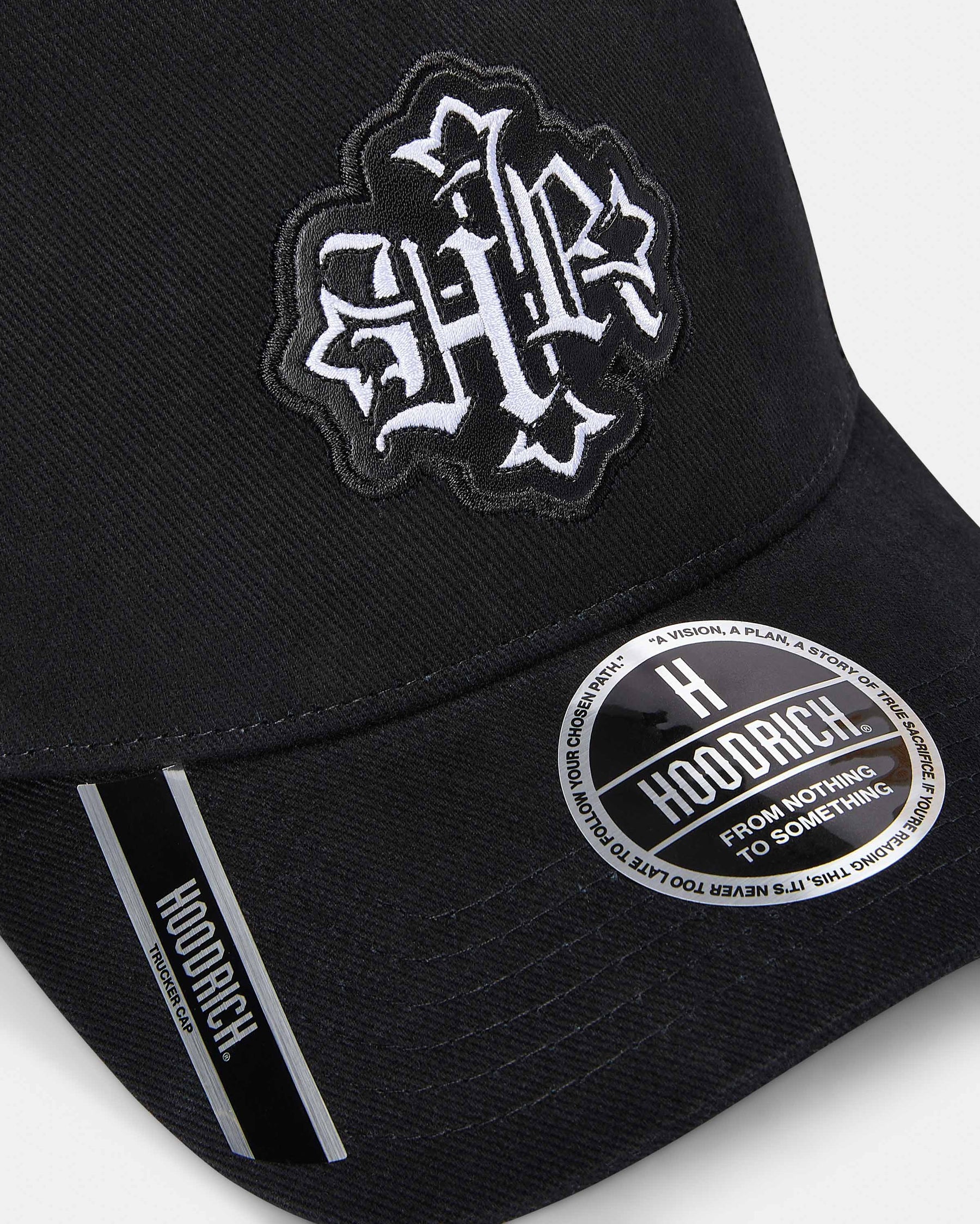Virtux 5 Panel Trucker Cap - Black/White