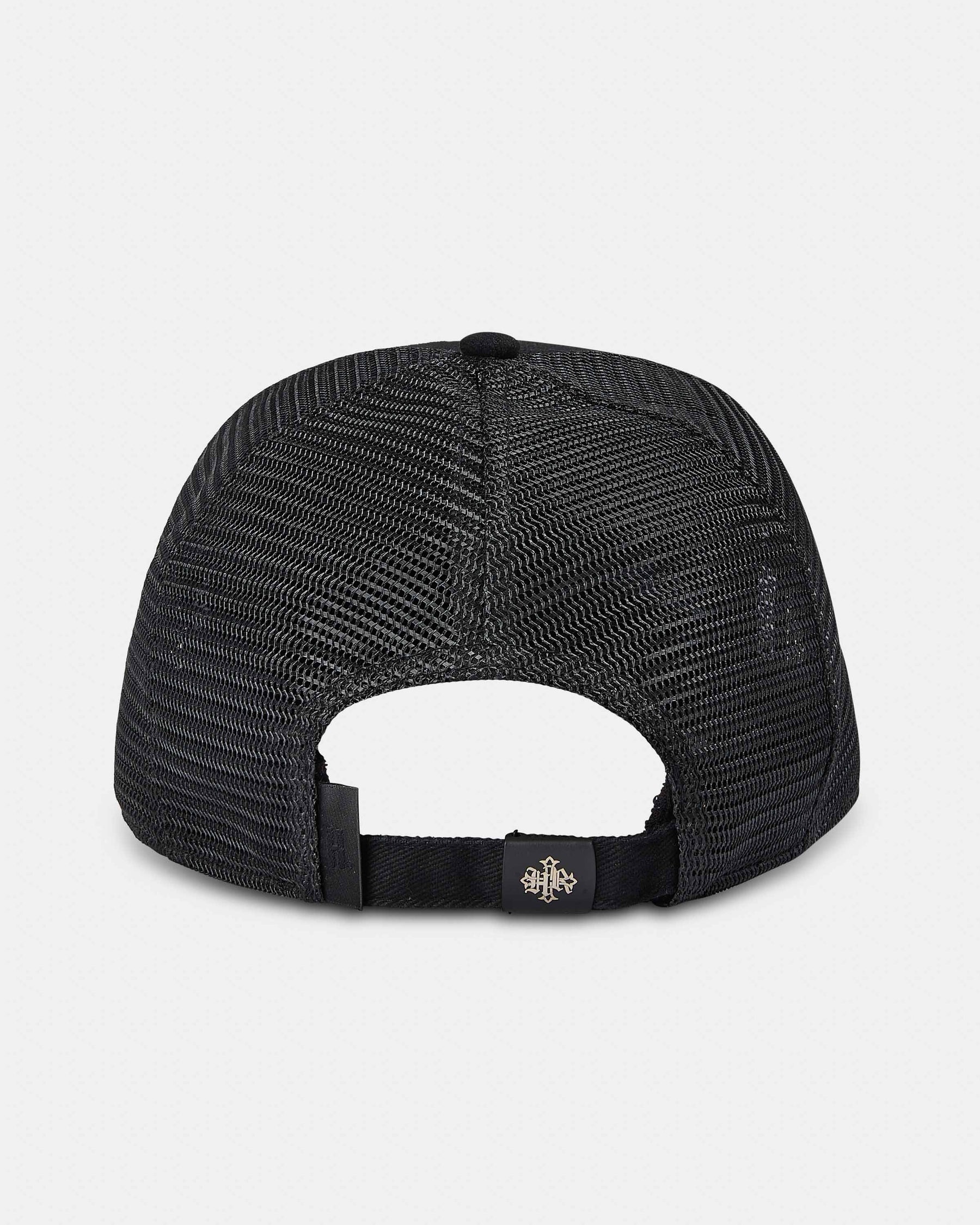 Virtux 5 Panel Trucker Cap - Black/White