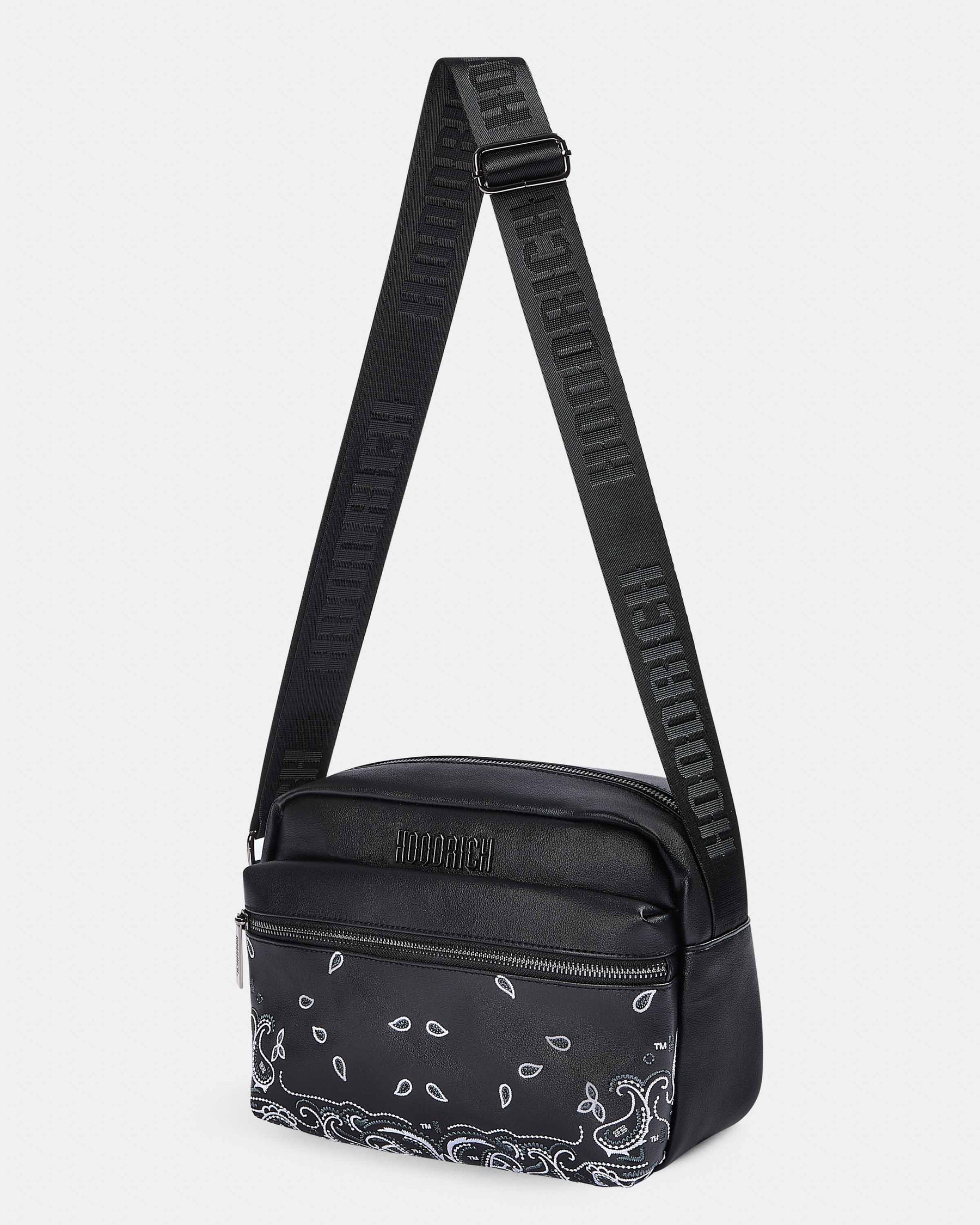 Motif Cross Body Bag - Black/White