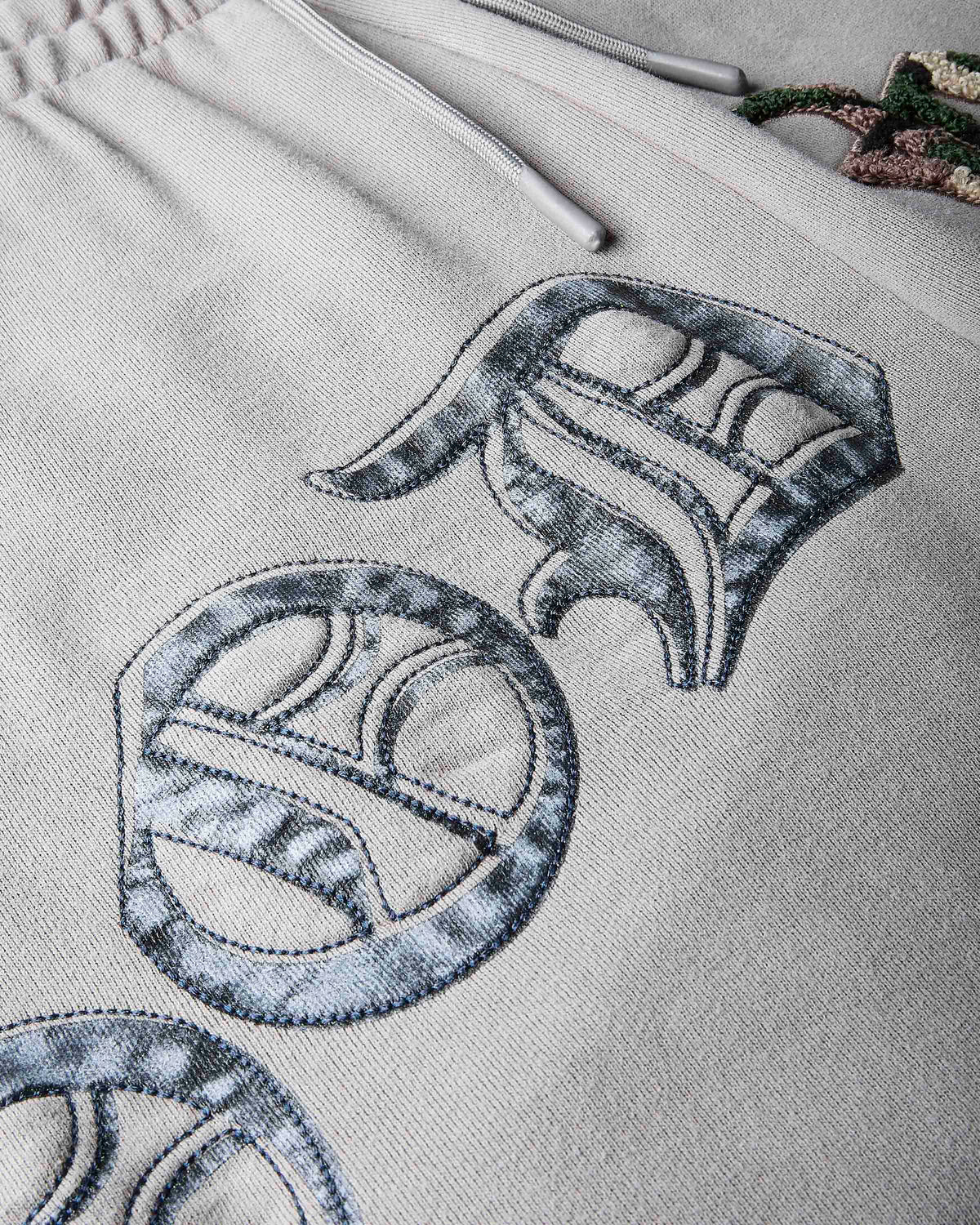 Inkfall Oversized Zip Hoodie - Grey/Black/Camo