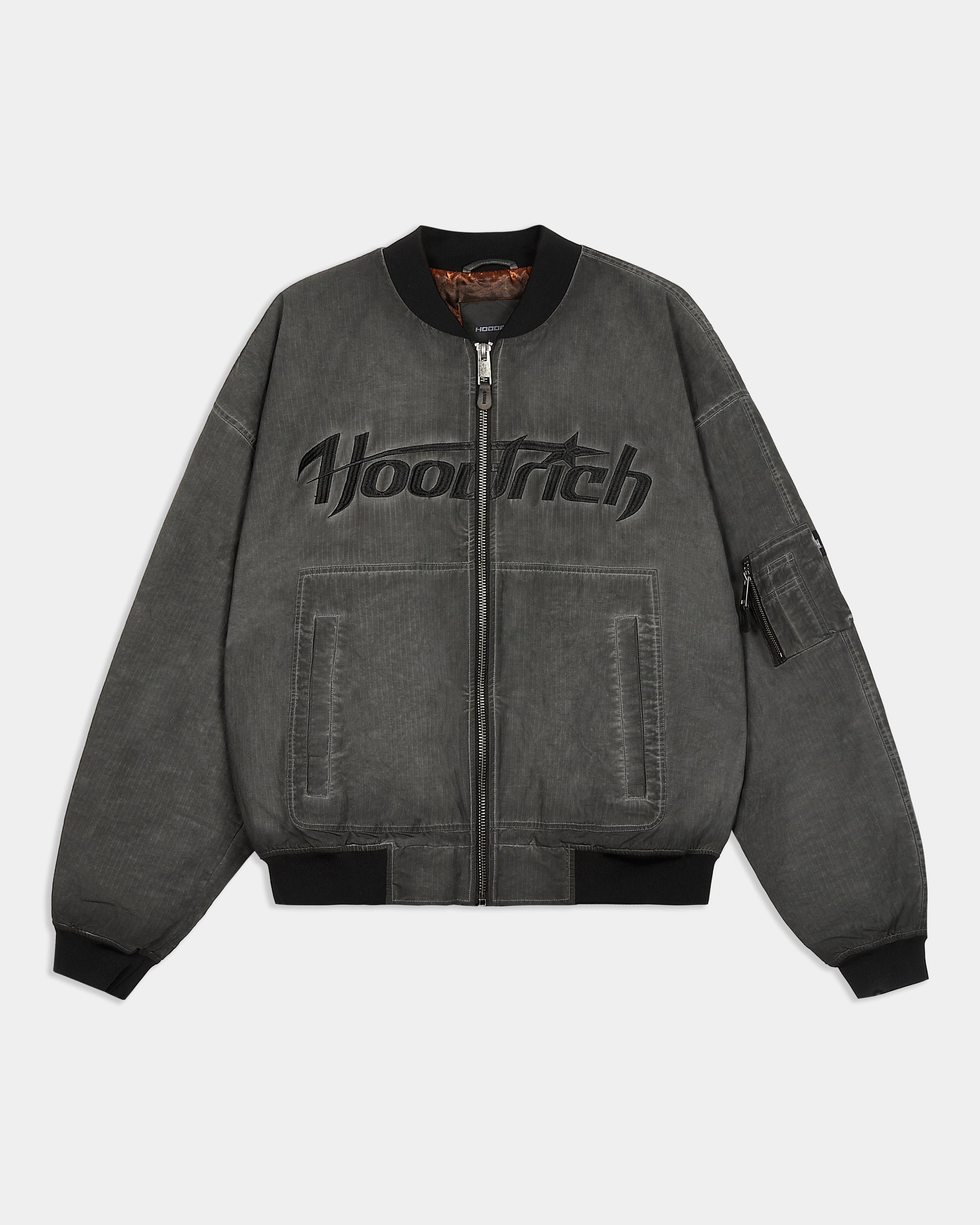 Cast Ripstop Varsity Jacket - Washed Black