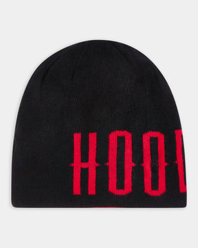 Reverse Beanie - Black/Red