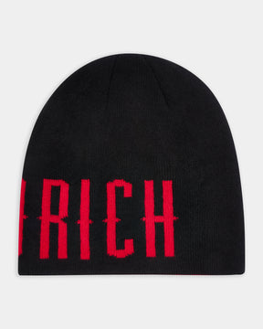 Reverse Beanie - Black/Red