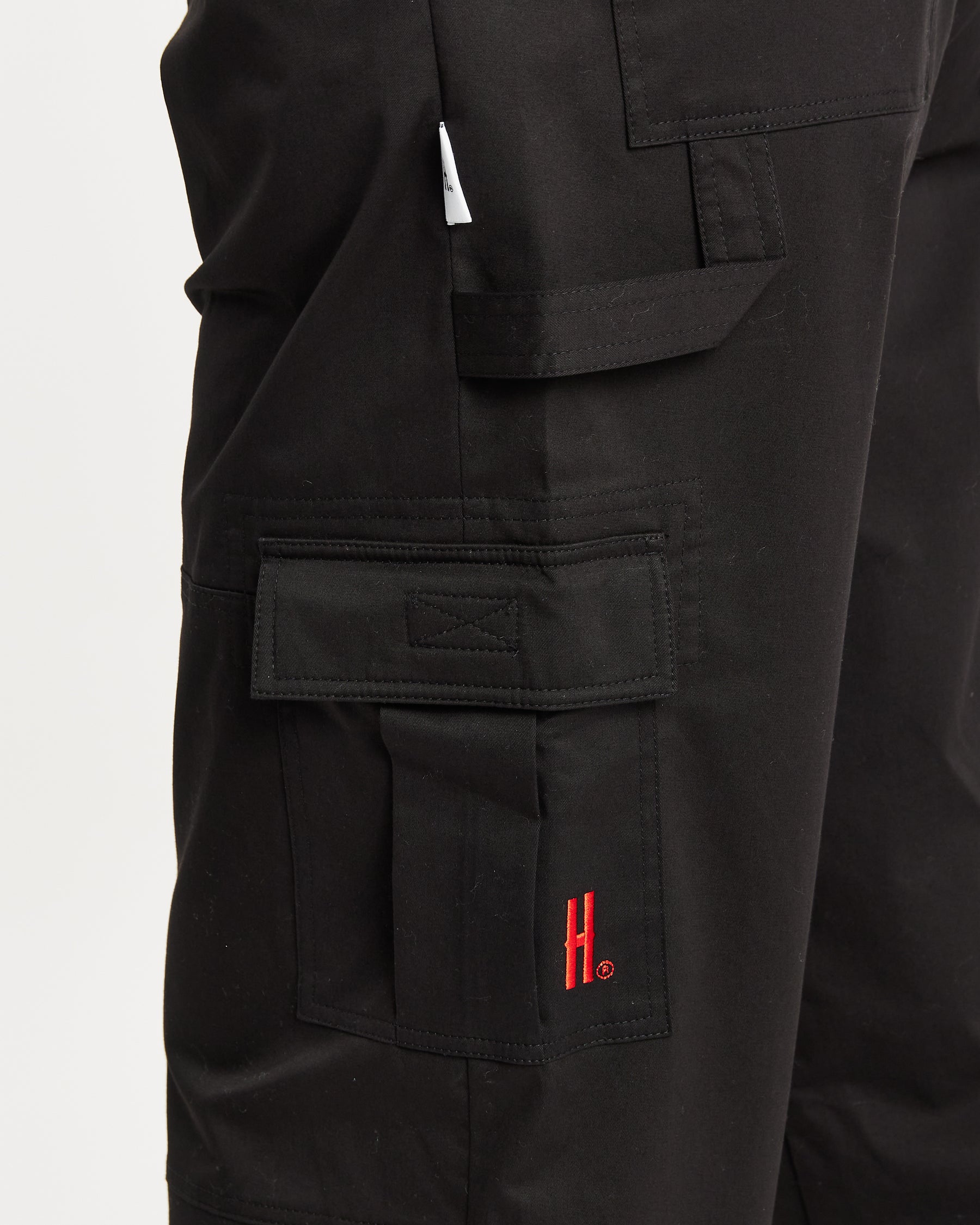 OG Combat Cargo Pants - Black/White/Red