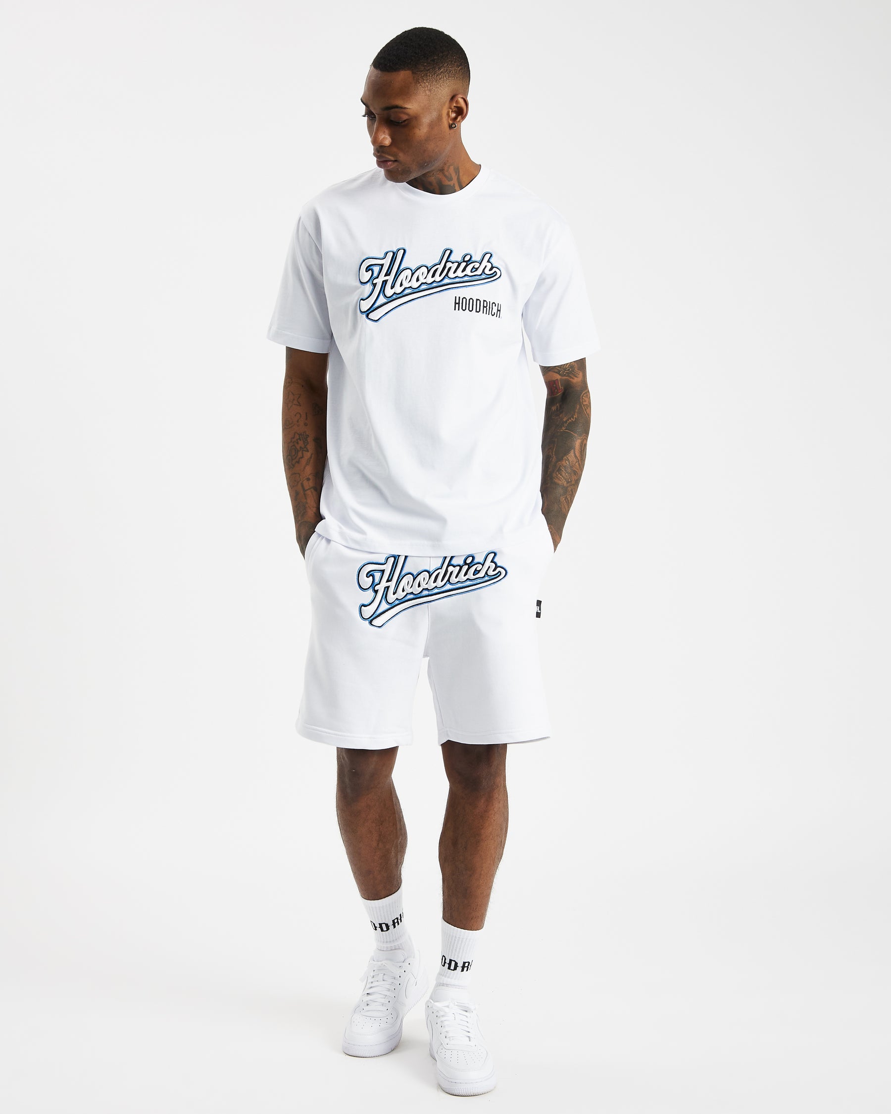 Stadium T-shirt - White/Black/Blue